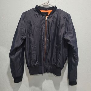 Iris Navy Bomber Jacket Size M